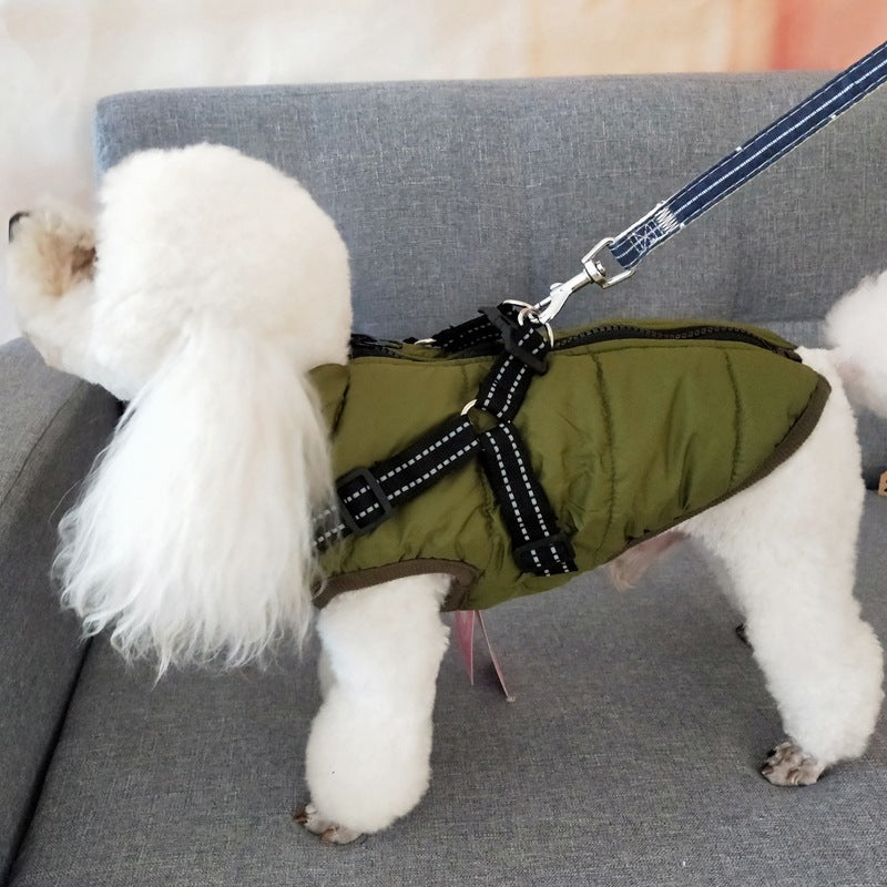 Waterproof Winter Dog Coat with Harness - Keep Your Pup Warm and Dry - Waggley Tails