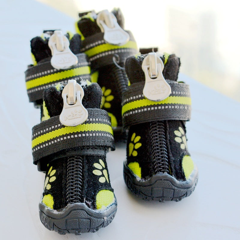 Stylish and Durable Suede Cotton Dog Shoes - Waggley Tails