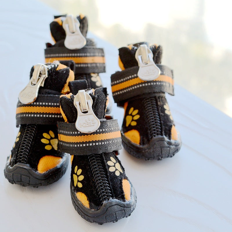 Stylish and Durable Suede Cotton Dog Shoes - Waggley Tails