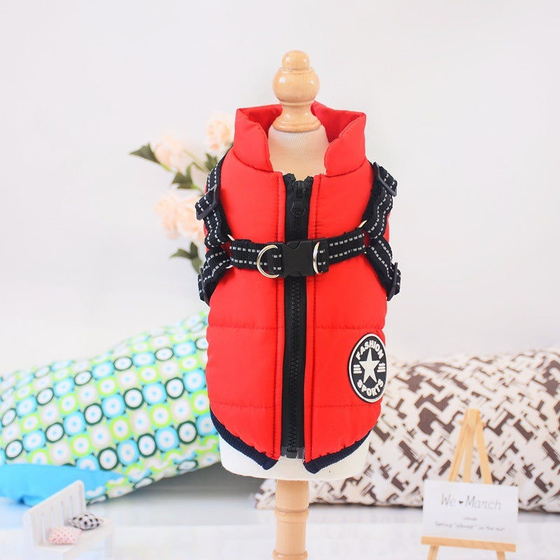 Waterproof Winter Dog Coat with Harness - Keep Your Pup Warm and Dry - Waggley Tails