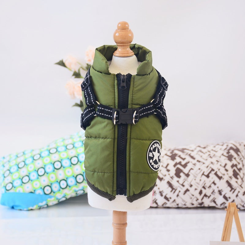 Waterproof Winter Dog Coat with Harness - Keep Your Pup Warm and Dry - Waggley Tails