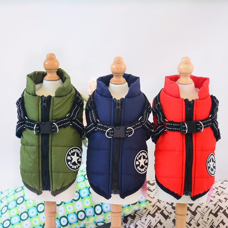 Waterproof Winter Dog Coat with Harness - Keep Your Pup Warm and Dry - Waggley Tails