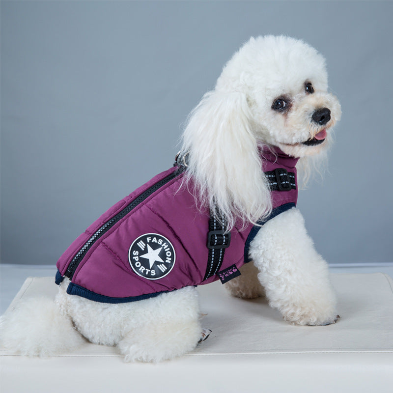 Waterproof Winter Dog Coat with Harness - Keep Your Pup Warm and Dry - Waggley Tails