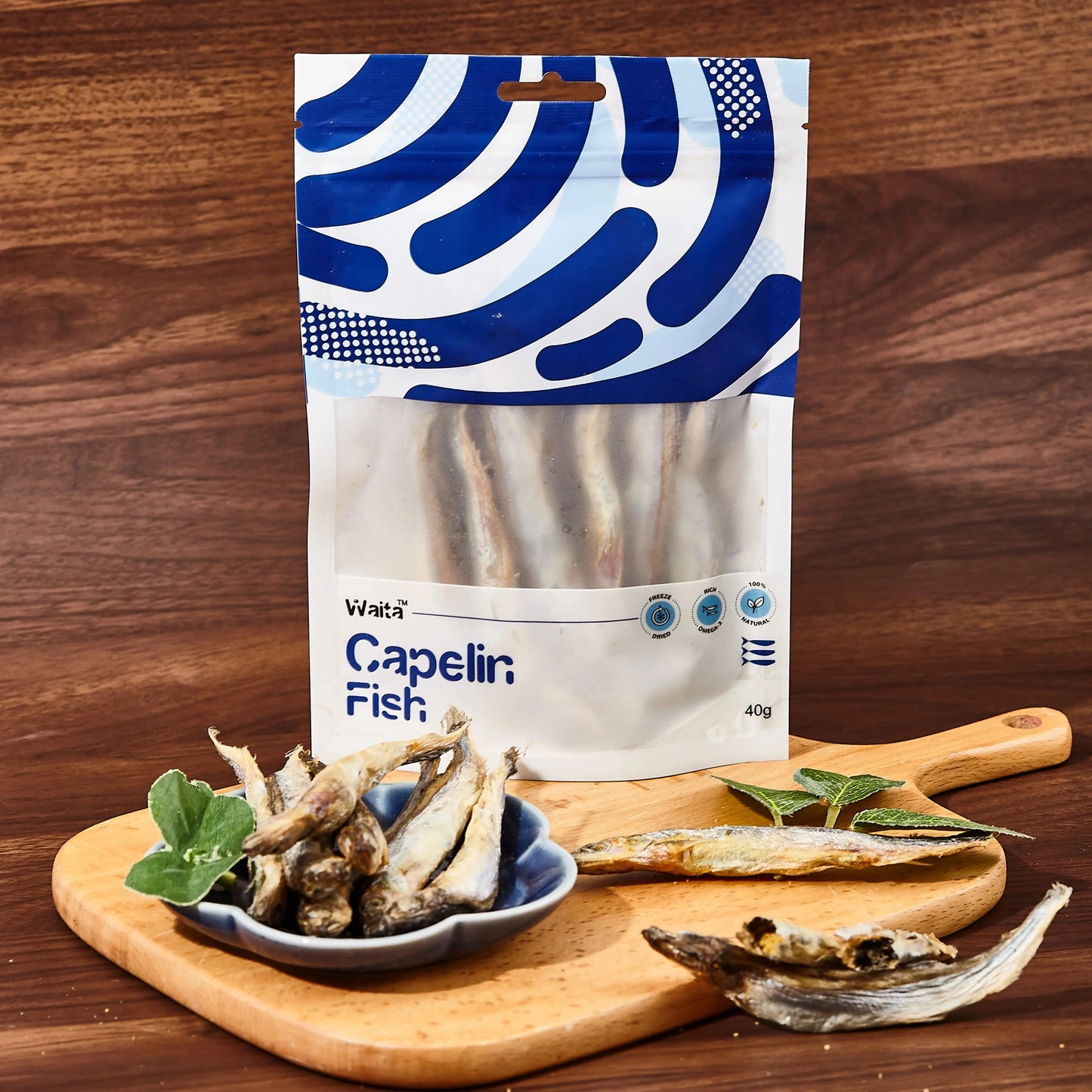 Waita Freeze-Dried Capelin Treat – Whole Fish Snack for Pets 40g - Waggley Tails