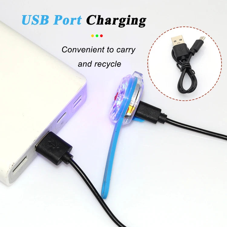 USB cable being plugged into a device with text about USB port charging.