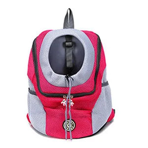 Outdoor Pet Dog Carrier Bag Portable Travel Backpack Front Bag Double Shoulder Mesh Backpack Head Carrying Bags For Cat - Waggley Tails