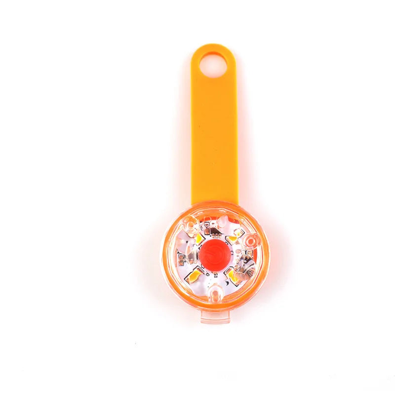 Orange safety light with a white background
