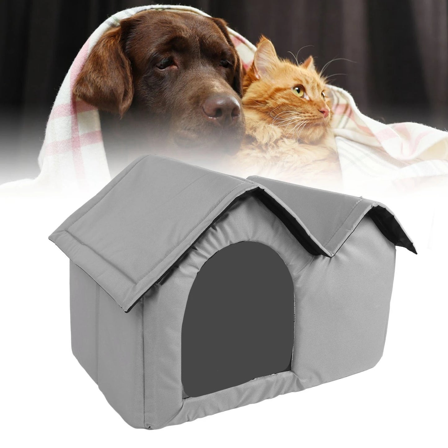 Pet cooling house with Oxford cloth exterior