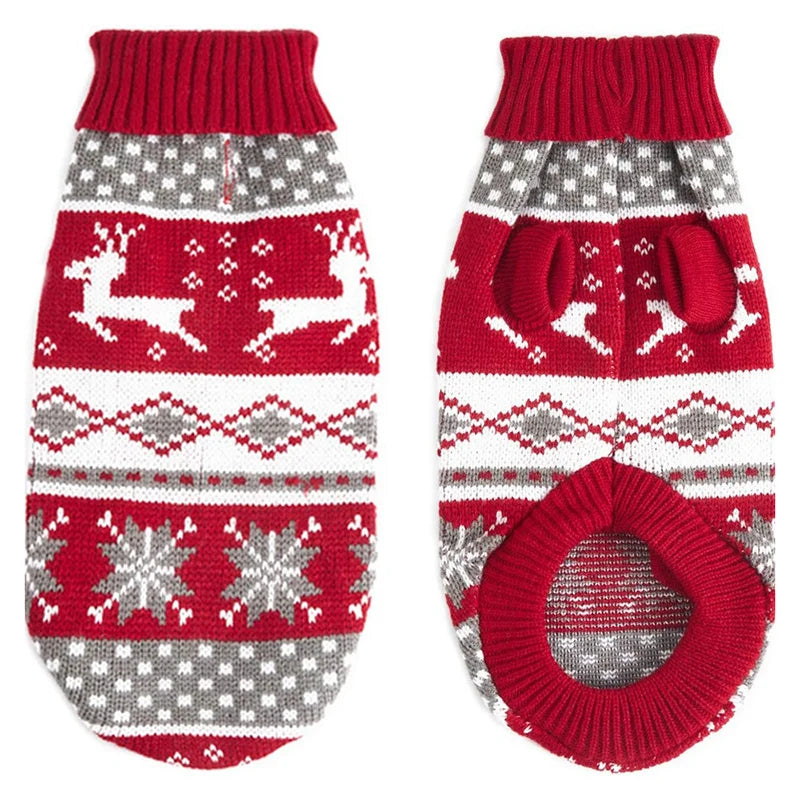 Close-up of high-quality wool dog sweater material
