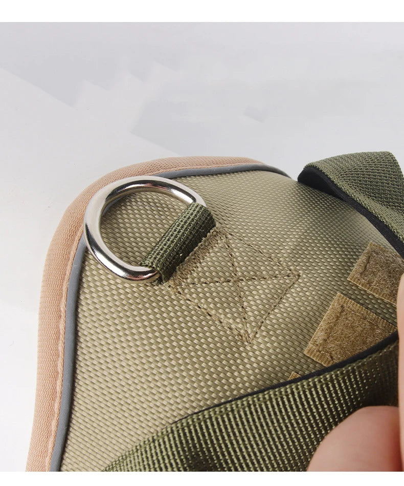 Harness showcasing quick-release buckles for easy application