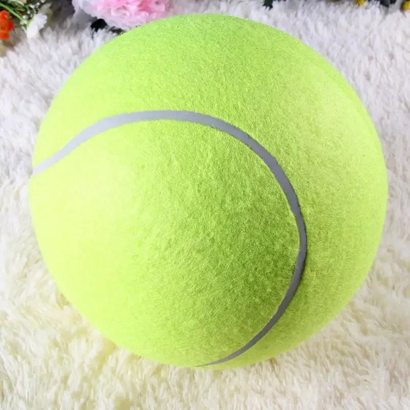Inflatable giant tennis ball for pet training and entertainment