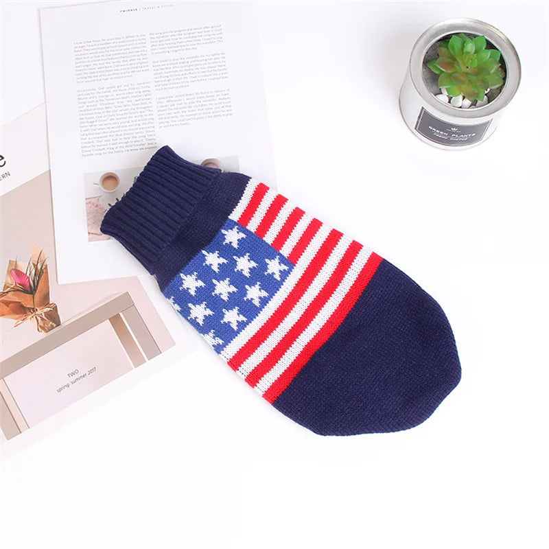 Durable and comfortable wool sweater for pets.