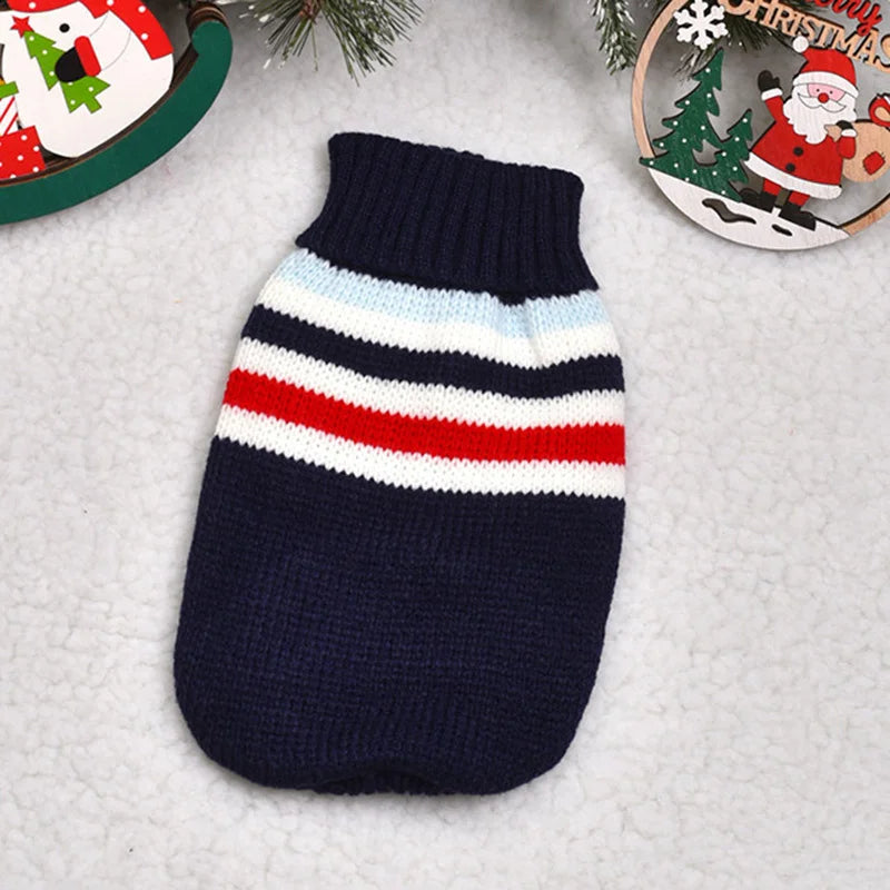 Autumn and Winter wool sweater for small to medium dogs.