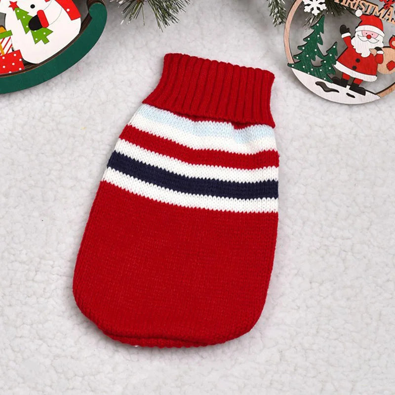Autumn and Winter wool sweater for small to medium dogs.