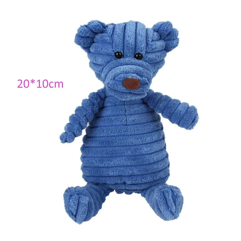 Blue plush toy with a size label '20*10cm' on a white background