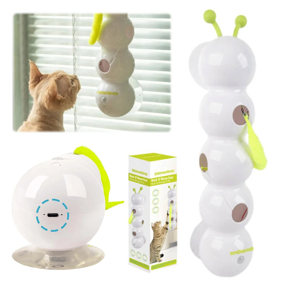 Intelligent Worm Cat Toy – Motion Activated Teaser for Indoor Cats - Waggley Tails