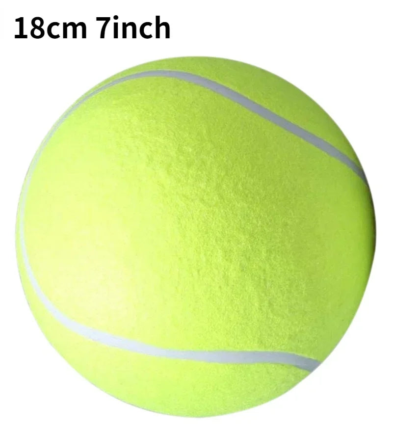 Inflatable giant tennis ball for pet training and entertainment