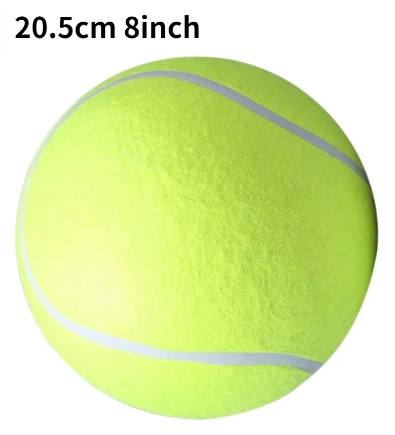 Inflatable giant tennis ball for pet training and entertainment