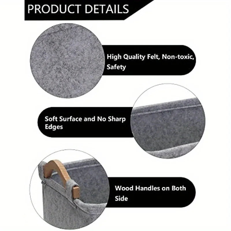 Close-up of the soft edges and high-quality felt material.