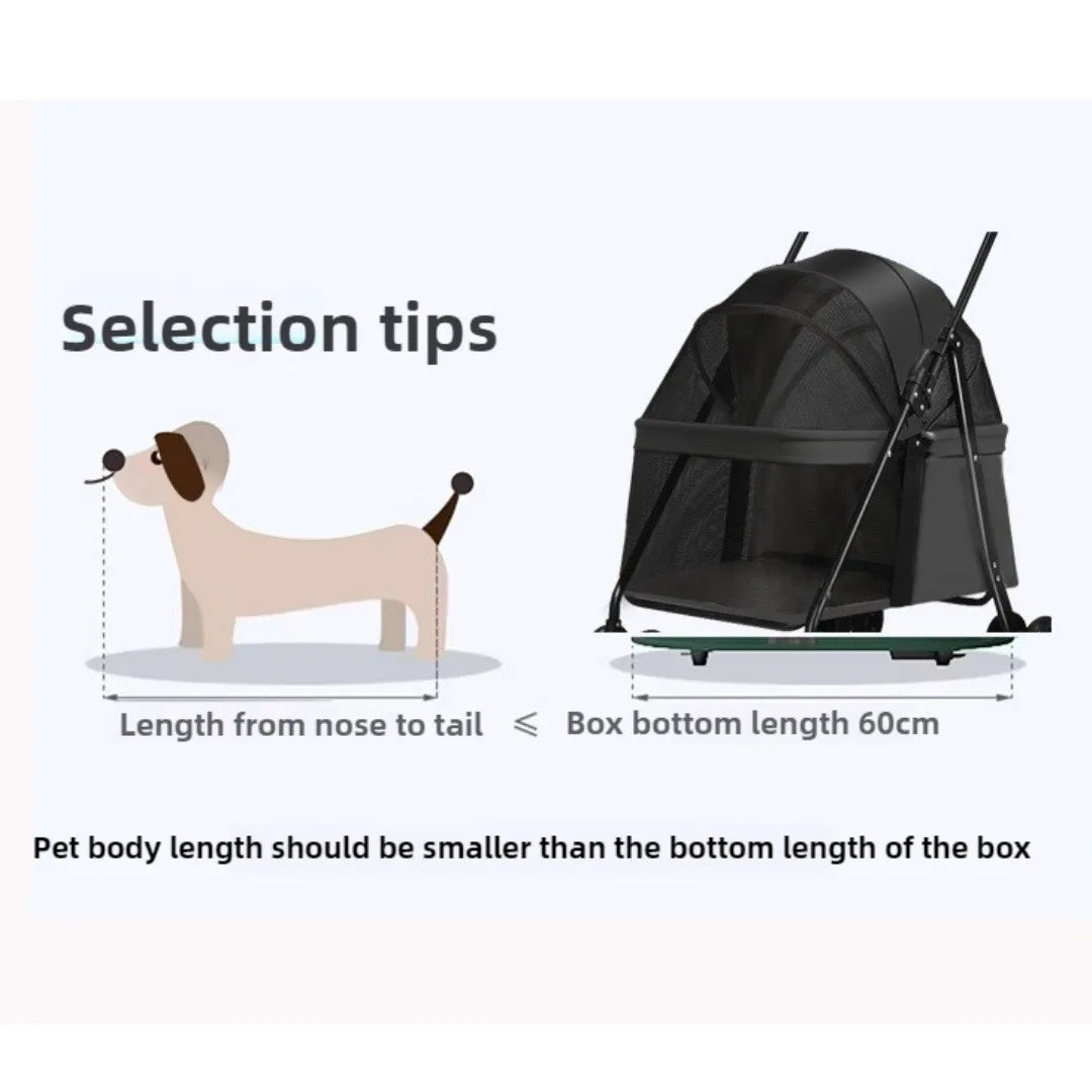 Shock absorbing pet stroller for a smooth ride
