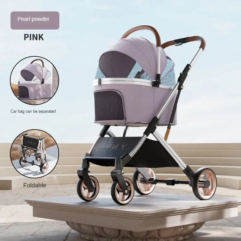 Durable aluminium alloy pet stroller designed for everyday use in the UK