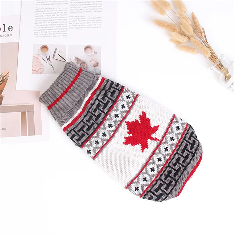 Durable and comfortable wool sweater for pets.
