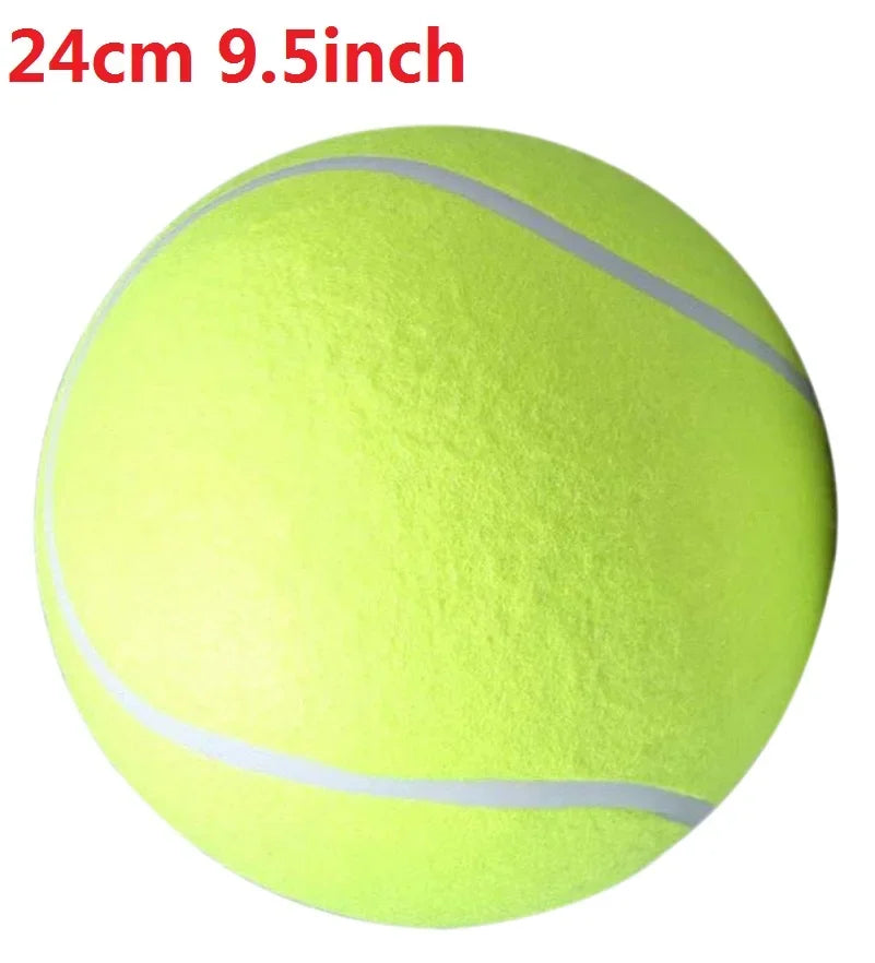 Inflatable giant tennis ball for pet training and entertainment