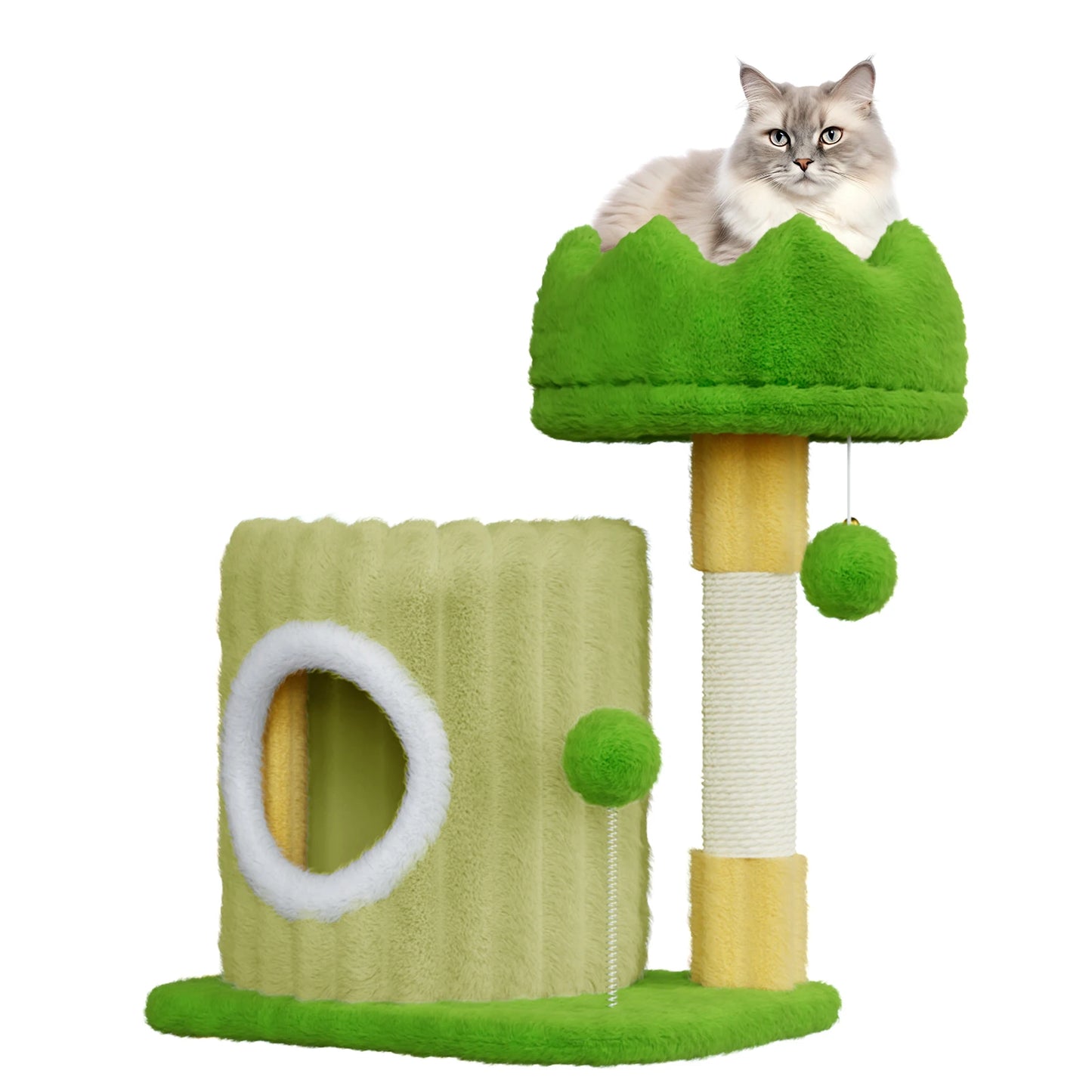 Cat Tree Tower – Scratching Post with Cave, Perch & Toys for Cats