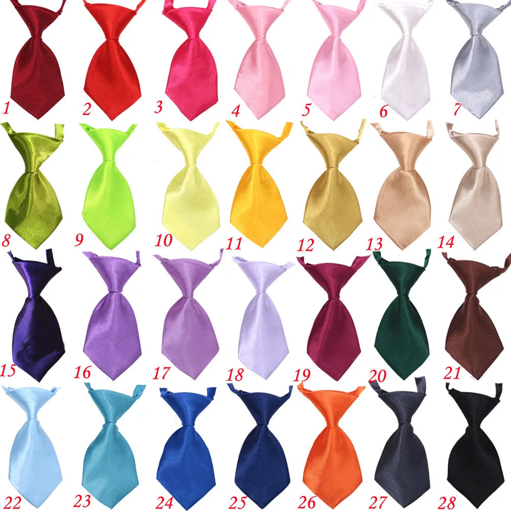 Collection of colorful neckties arranged in a grid.