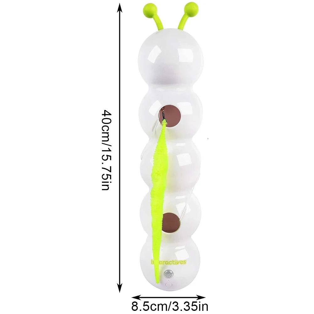 Intelligent Worm Cat Toy – Motion Activated Teaser for Indoor Cats - Waggley Tails