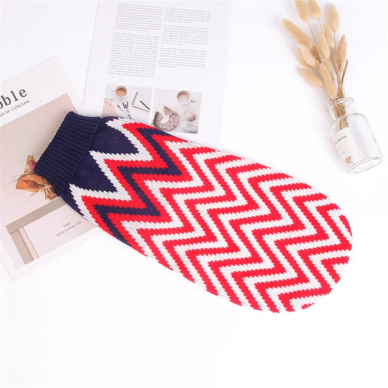 Durable and comfortable wool sweater for pets.
