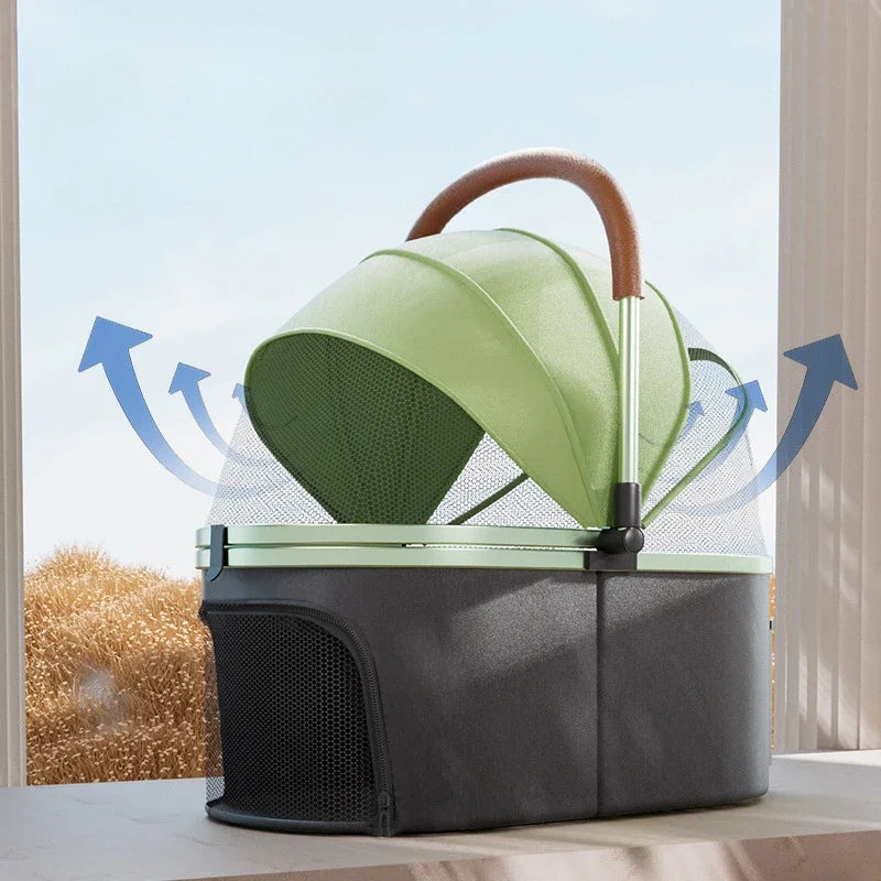 Foldable pet buggy with a detachable design for convenient storage