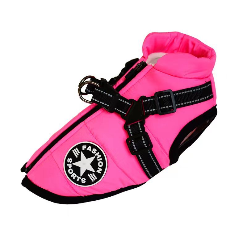 Waterproof Winter Dog Coat with Harness - Keep Your Pup Warm and Dry - Waggley Tails