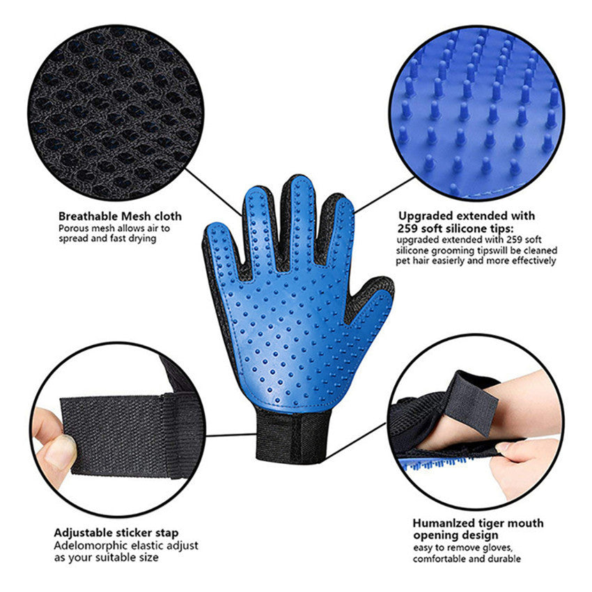 Gentle Touch Pet Grooming Gloves - Waggley Tails