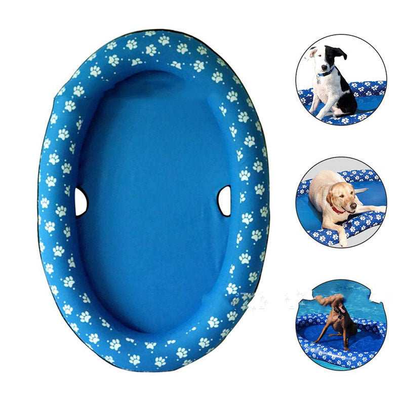 Dog Swimming Pool Inflatable Hammock Pets Pool Floating Bed Spring Summer Swimming Ring - Waggley Tails