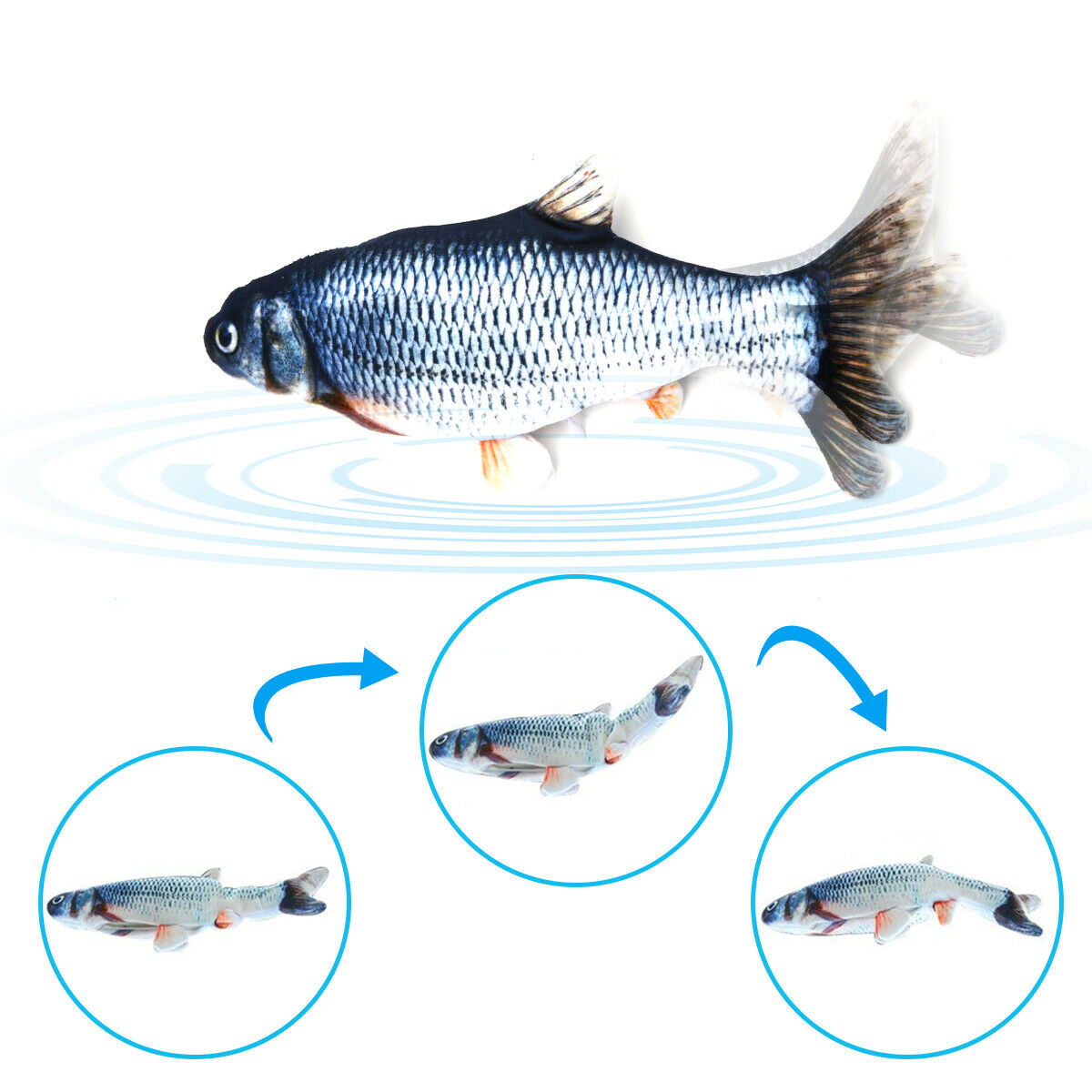 Fish Shape Cat Toy Electric USB Charging - Waggley Tails
