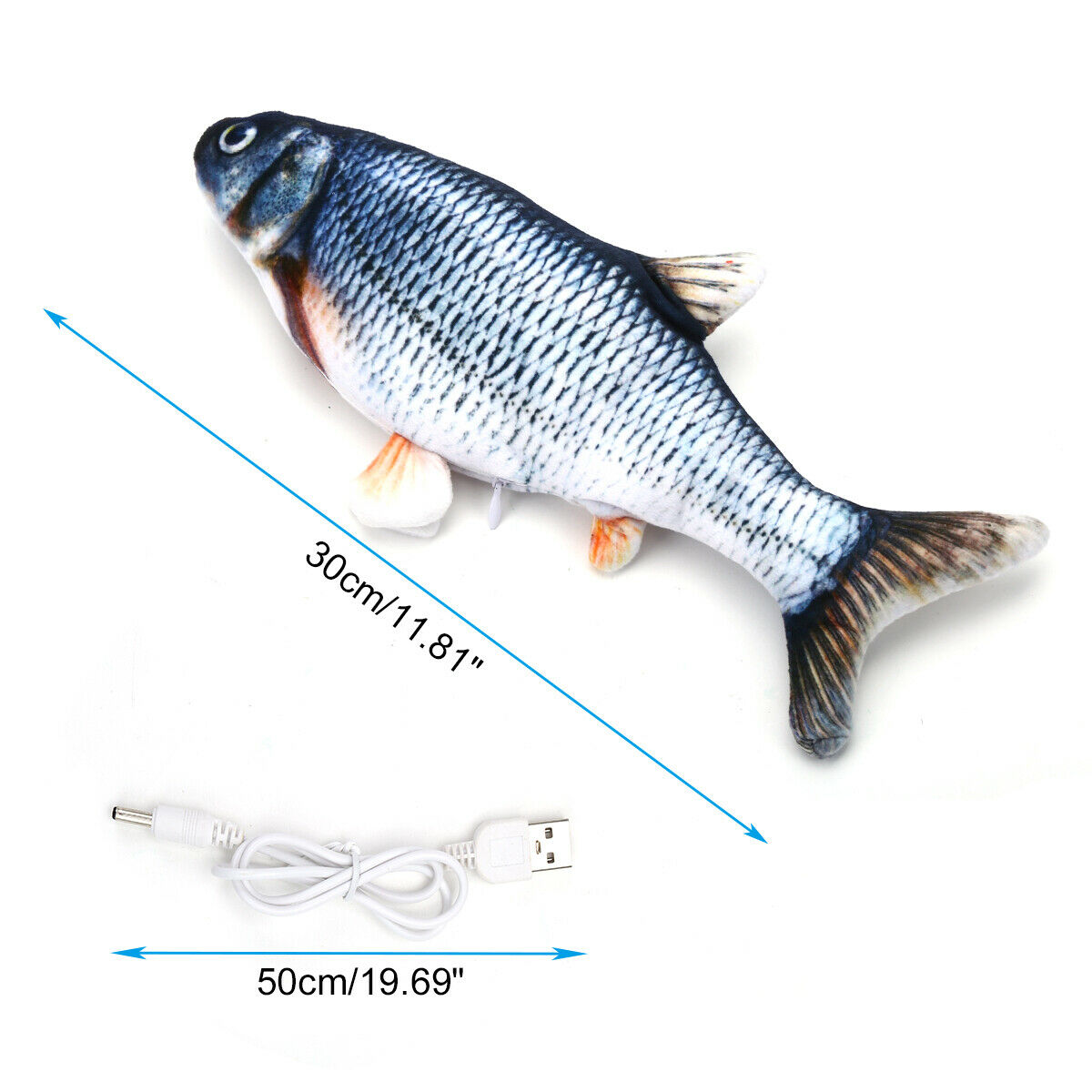 Fish Shape Cat Toy Electric USB Charging - Waggley Tails