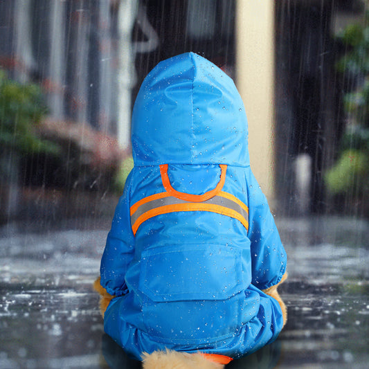 Stay Safe and Stylish with Our Reflective Pet Raincoat - Waggley Tails