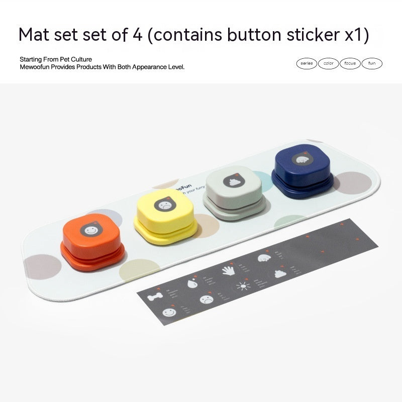Talk to Me: 4-Color Pet Communication Button - Waggley Tails