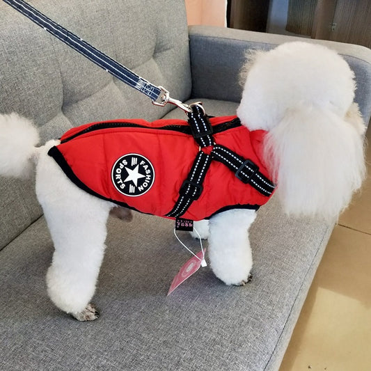 Waterproof Winter Dog Coat with Harness - Keep Your Pup Warm and Dry - Waggley Tails