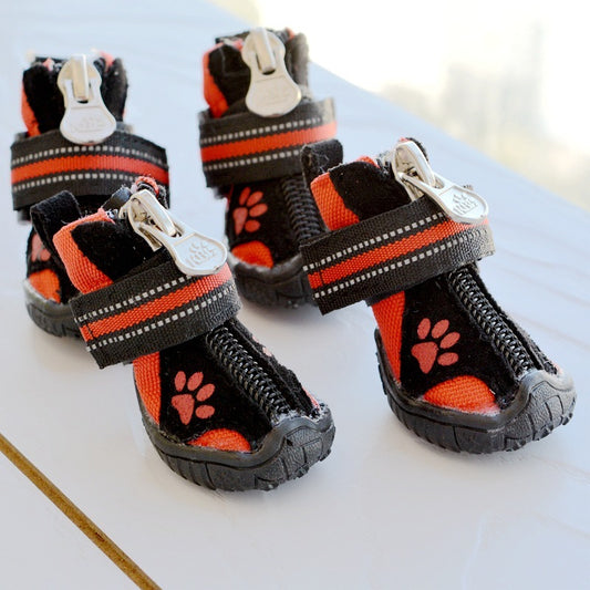 Stylish and Durable Suede Cotton Dog Shoes - Waggley Tails