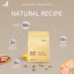 Hipaws freeze-dried cat food package with nutritional information on a beige background