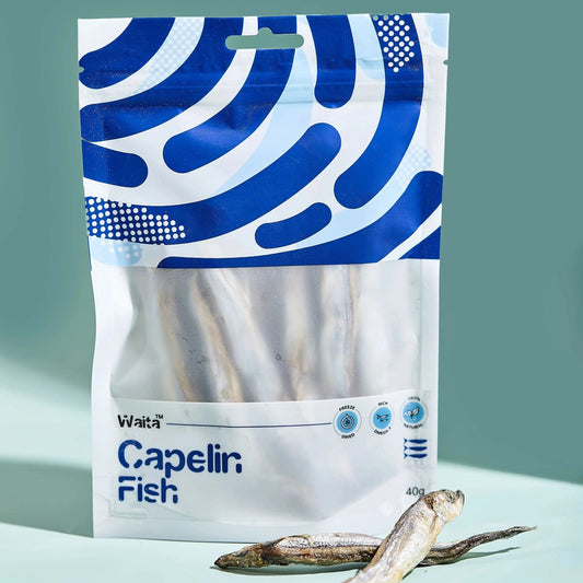 Waita Freeze-Dried Capelin Treat – Whole Fish Snack for Pets 40g - Waggley Tails