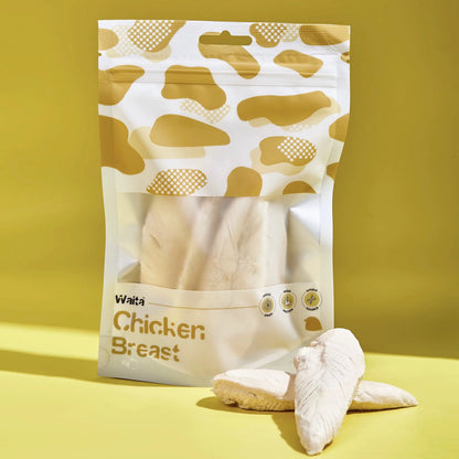 Package of Wala Chicken Breast on a yellow background