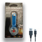 LED pendant with USB cable on packaging