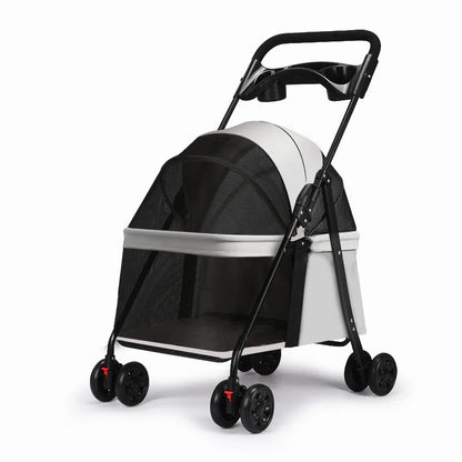 BreaBreathable and safe pet stroller for walks and shoppingthable and safe pet stroller for walks and shopping