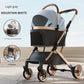 Lightweight and manoeuvrable pet buggy with a focus on comfort