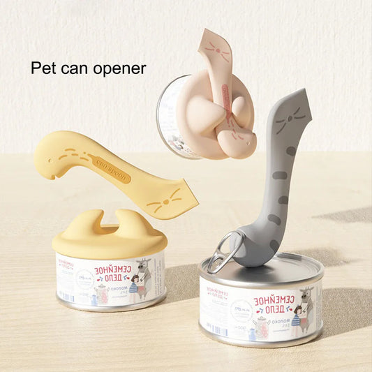 Universal Silicone Pet Can Lid & Multi-function Opener Combo Set – Safe and Convenient for Dog and Cat Food - Waggley Tails