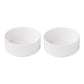 Two white ceramic bowls on a white background