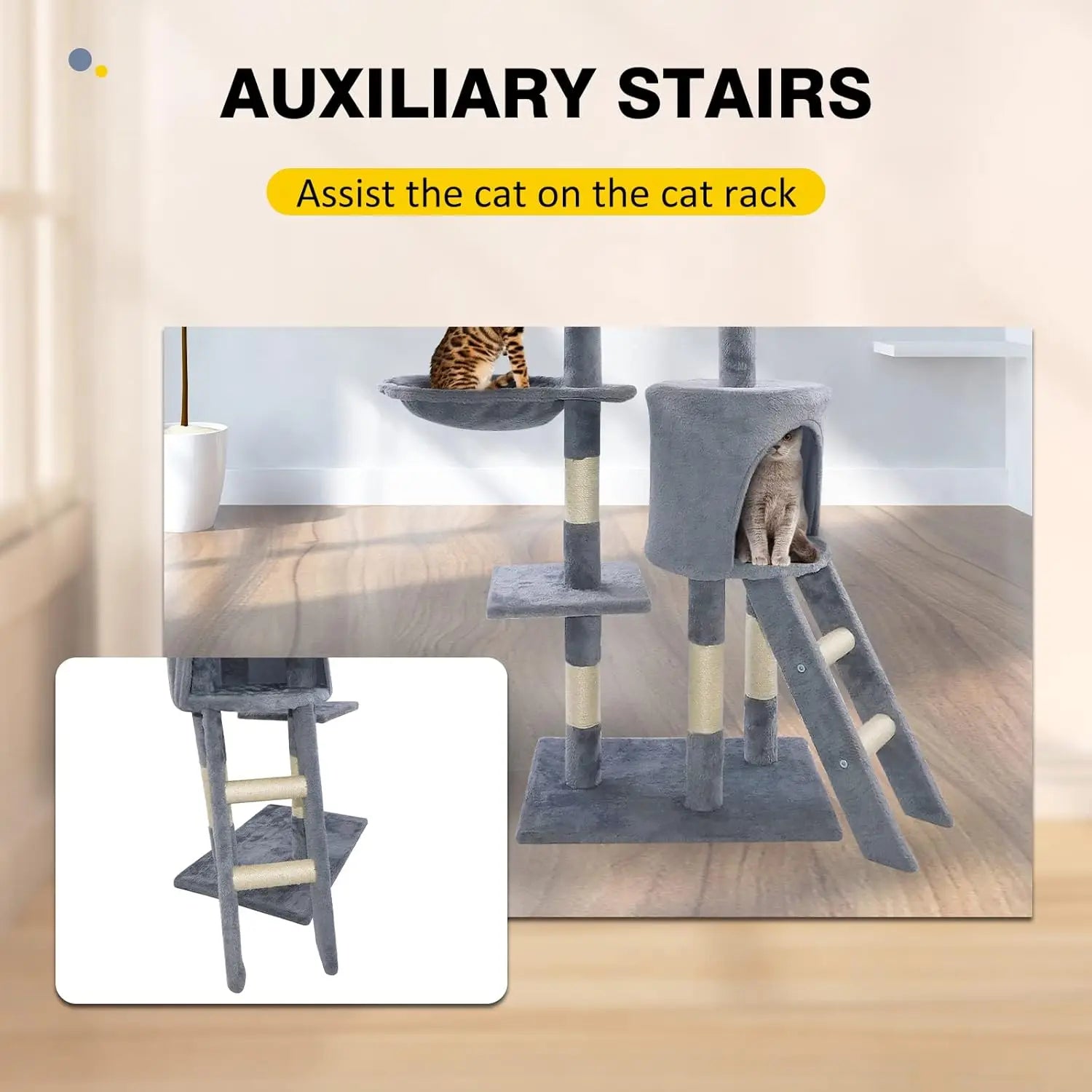 Elevated cat platform with viewing point